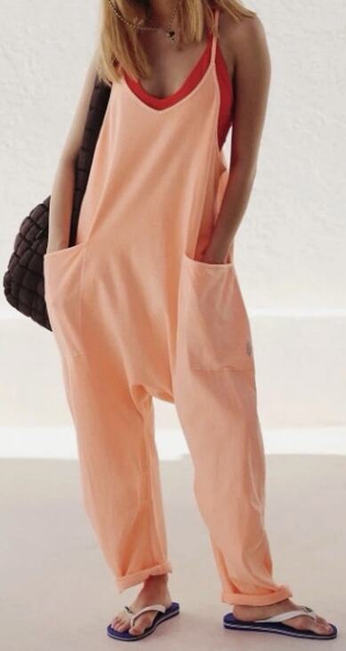 Free People Pants - 199 NWT FP Movement Hot Shot Onesie | Color Pastel Peach | Size Medium